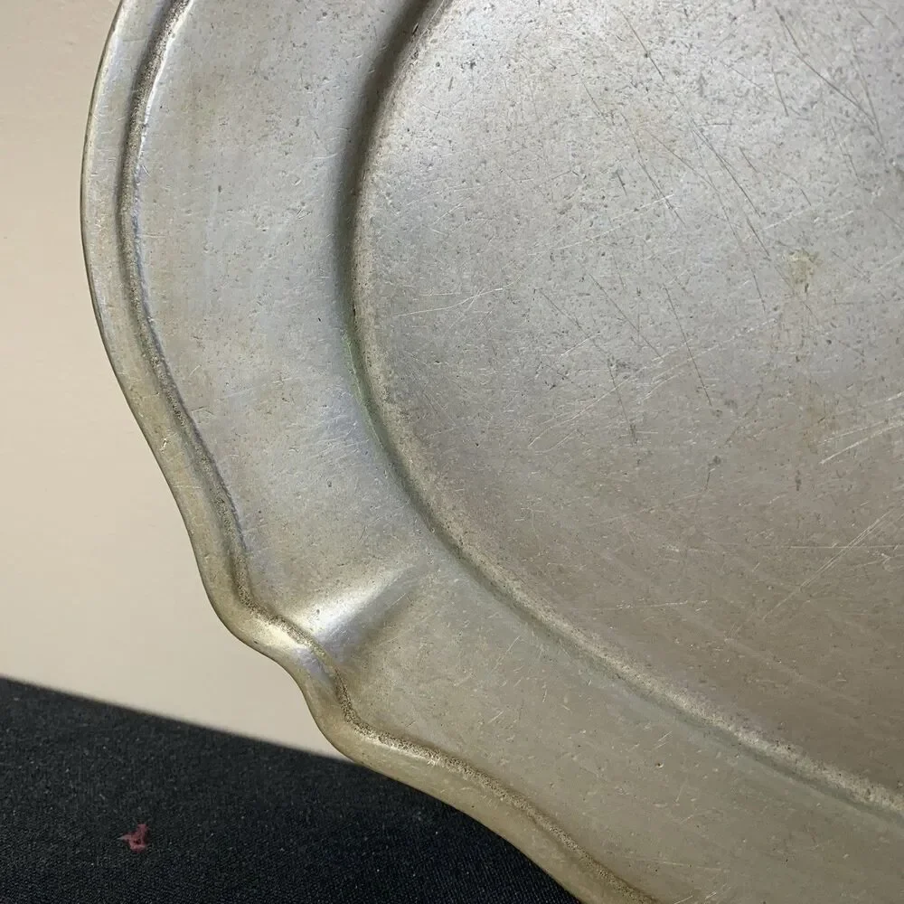 Vintage Oneida Cambridge Colonial Pewter Oval Serving Platter 18